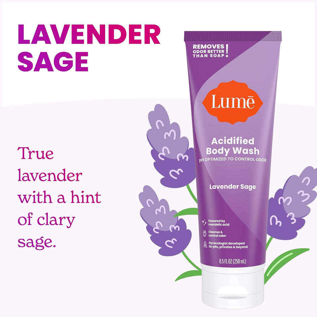 Lume Acidified Body Wash - 24 Hour Odor Control - Removes Odor Better than Soap - Moisturizing Formula